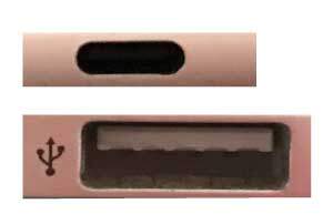USB Type-cの形状の違い