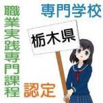 栃木県にある専門学校で職業実践専門課程に認定された課程を設置している学校一覧