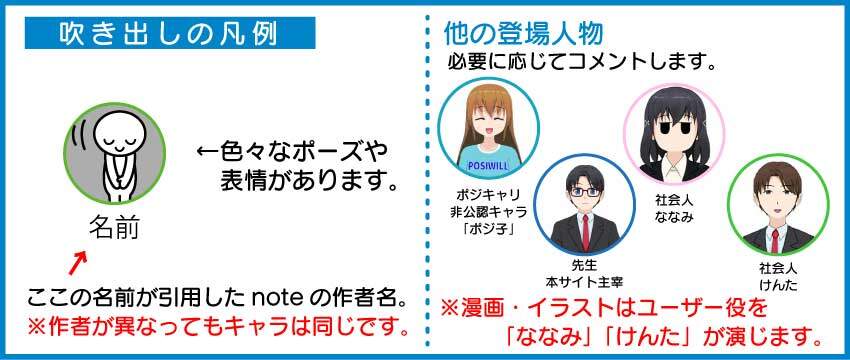 吹き出しの凡例
