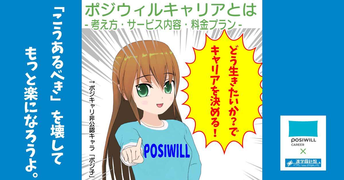 ポジウィルキャリア（POSIWILL CAREER）とは？何をしてくれるのか？料金は？サービス内容は？